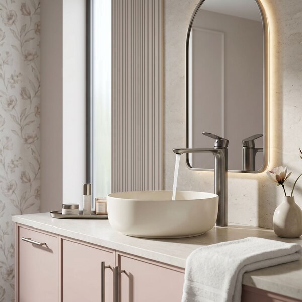Bathroom faucet Rea Drop Titan High