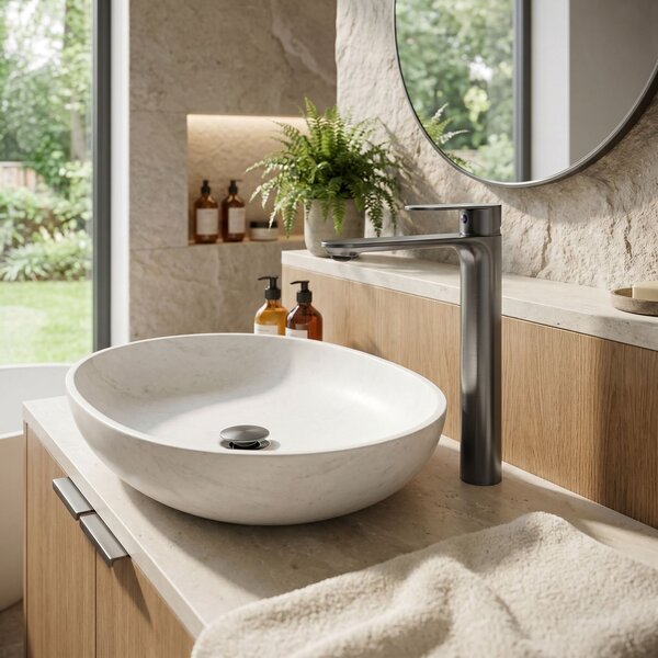 Bathroom faucet Rea Drop Titan High