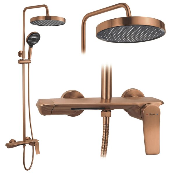Shower set Rea Vision Brush Copper