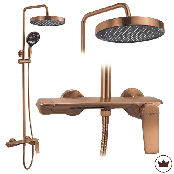 Shower set Rea Vision Brush Copper