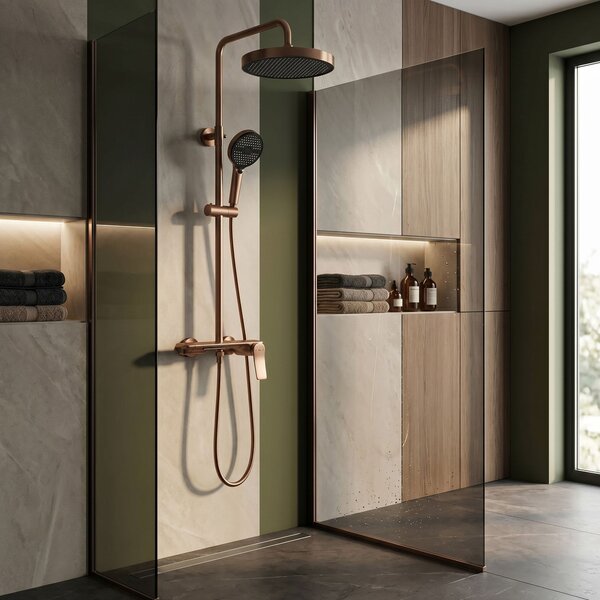 Shower set Rea Vision Brush Copper