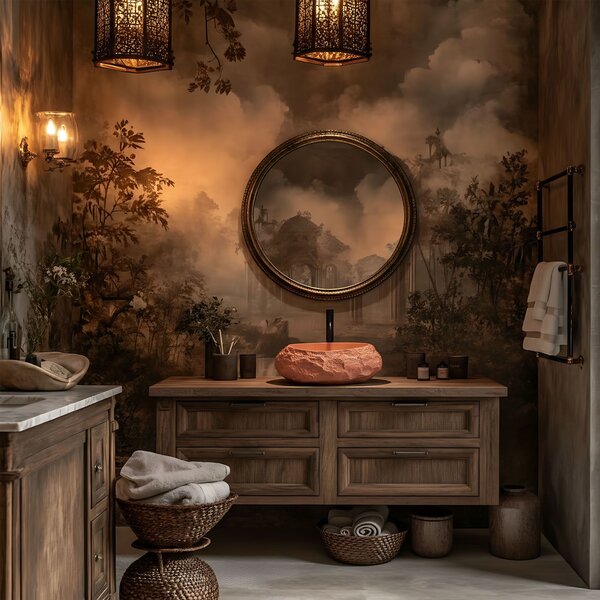 Countertop Basin Rea Mika Terracotta