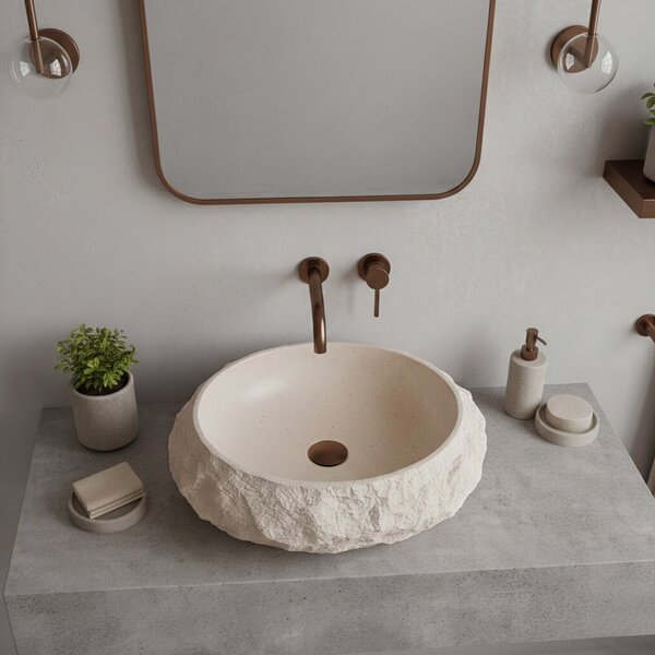 Countertop Basin Rea Mika Warm Beige