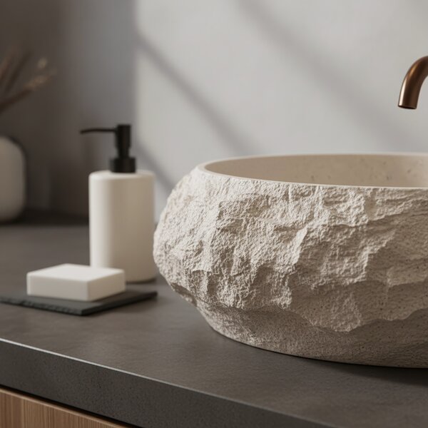 Countertop Basin Rea Mika Warm Beige
