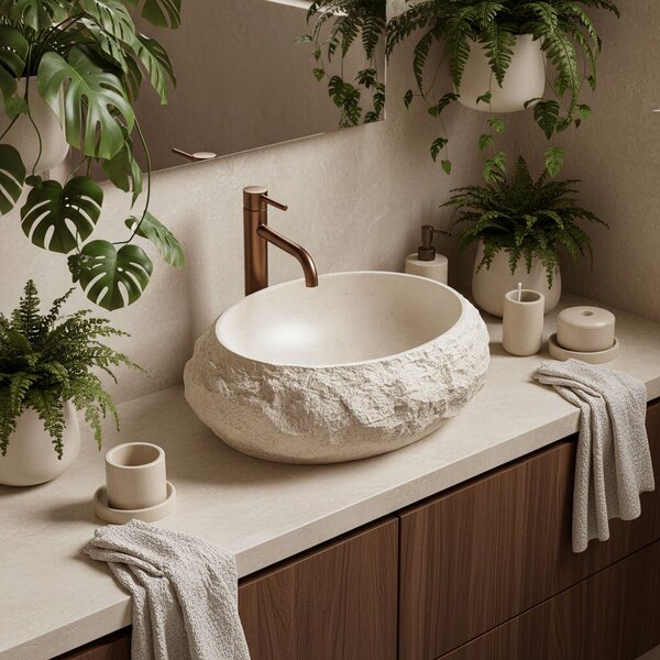 Countertop Basin Rea Mika Warm Beige