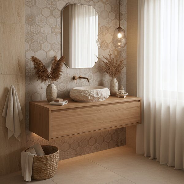 Countertop Basin Rea Mika Warm Beige