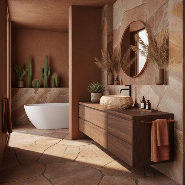 Countertop Basin Rea Mika Light Terracotta