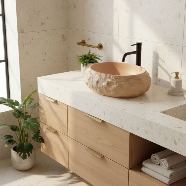 Countertop Basin Rea Mika Light Terracotta