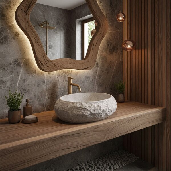 Countertop Basin Rea Mika Beige