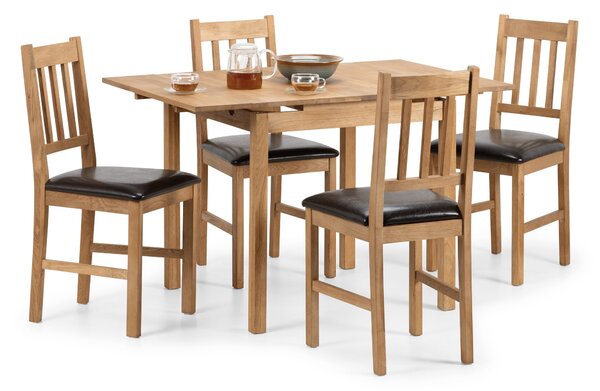 Coxmoor Extending Dining Table with 4 Chairs Brown