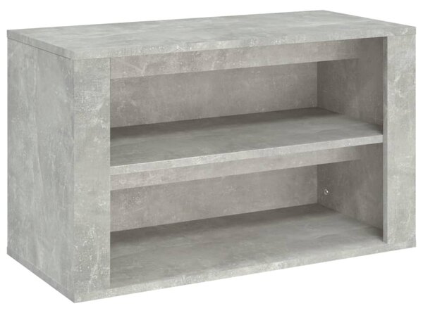 Shoe Rack Concrete Grey 75x35x45 cm Engineered Wood