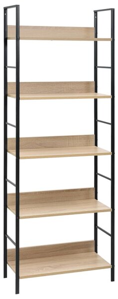 5-Layer Book Shelf Oak 60x27.6x158.5 cm Engineered Wood