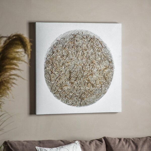 Textured Globe Canvas Black and white