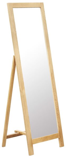 Freestanding Mirror 48x46.5x150 cm Solid Oak Wood