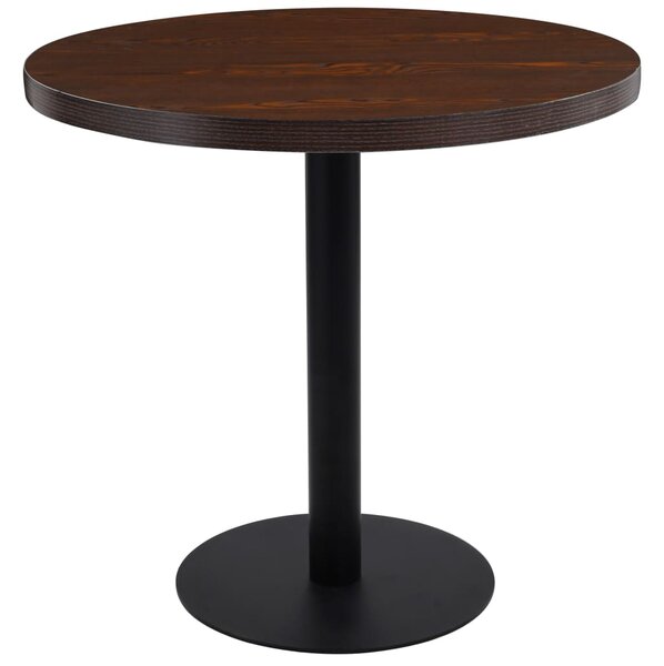 Bistro Table Dark Brown 80 cm MDF