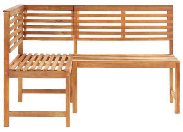 Garden Corner Bench 140 cm Solid Acacia Wood