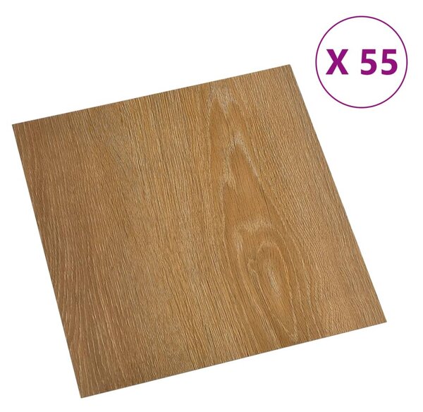 Self-adhesive Flooring Planks 55 pcs PVC 5.11 m² Brown