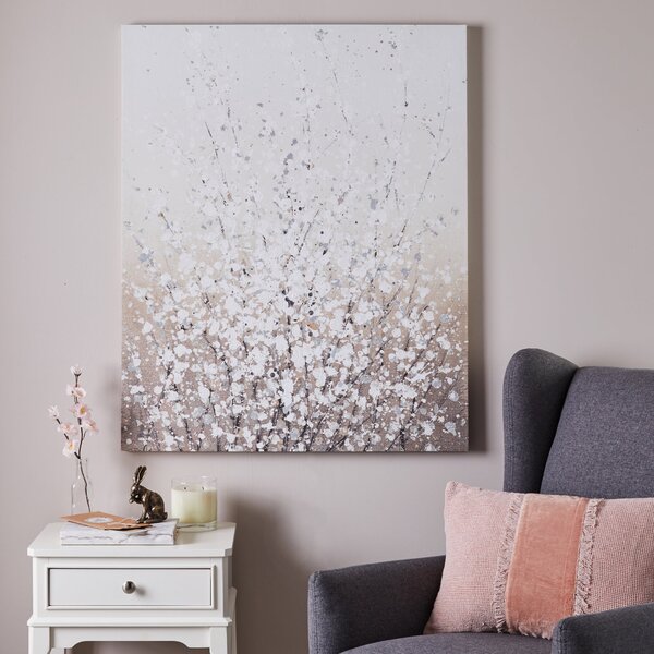 Abstract Blossom Canvas Natural