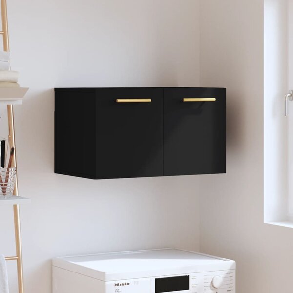 Wall Cabinet Black 60x36.5x35 cm Engineered Wood