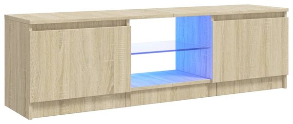 TV Cabinet with LED Lights Sonoma Oak 120x30x35.5 cm