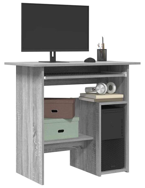 Desk Grey Sonoma 80x45x74 cm Engineered Wood