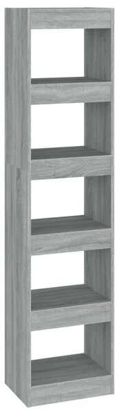 Book Cabinet/Room Divider Grey Sonoma 40x30x166 cm