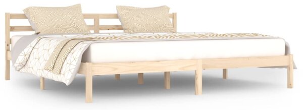 Bed Frame without Mattress Solid Wood Pine 200x200cm