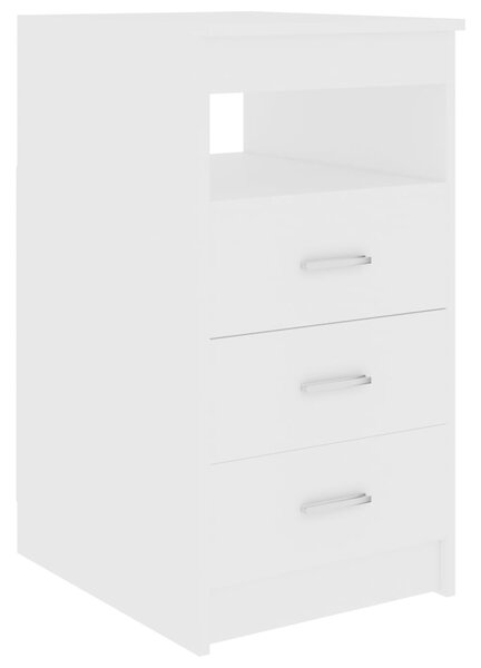 Drawer Cabinet White 40x50x76 cm Engineered Wood