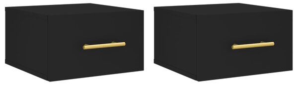 Wall-mounted Bedside Cabinets 2 pcs Black 35x35x20 cm