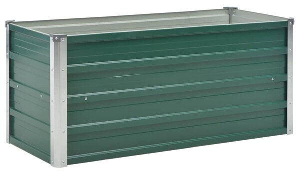 Garden Raised Bed Galvanised Steel 100x40x45 cm Green