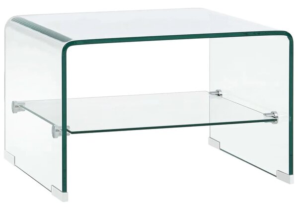 Coffee Table Clear 50x45x33 cm Tempered Glass