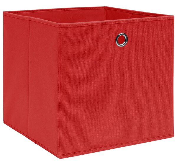 Storage Boxes 10 pcs Red 32x32x32 cm Fabric