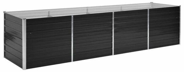 Garden Raised Bed Anthracite 320x80x77 cm Galvanised Steel