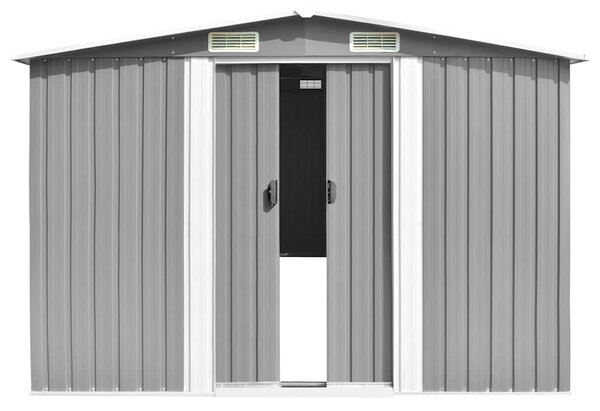 Garden Shed Grey 257x779x181 cm Galvanised steel