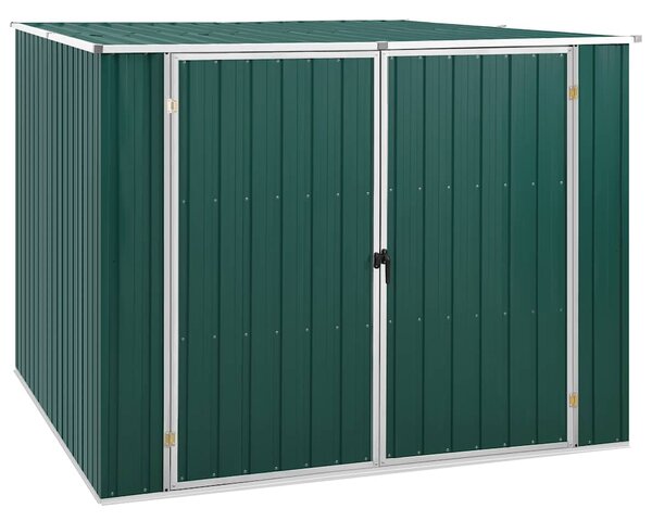 Garden Shed Green 195x198x159 cm Galvanised Steel