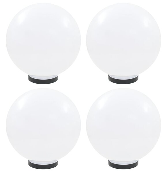 LED Bowl Lamps 4 pcs Spherical 30 cm PMMA