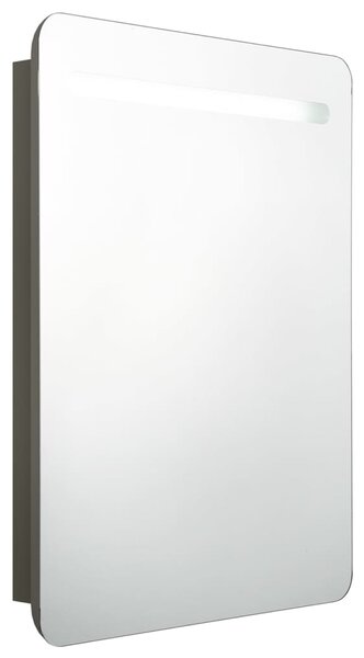 LED Bathroom Mirror Cabinet Anthracite 60x11x80 cm