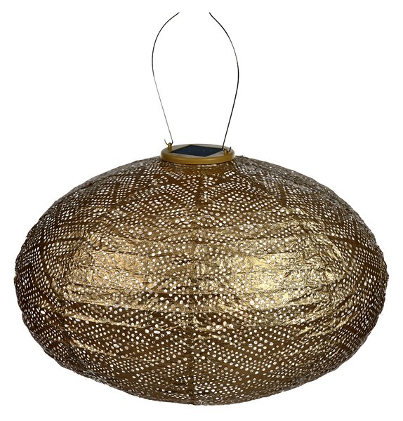 Fallen Fruits Oval Paisley Solar Lantern Gold