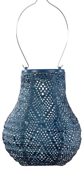 Fallen Fruits Bulb Ikat Solar Lantern Petrol