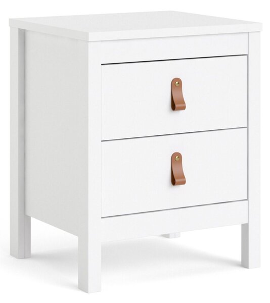 Bartikan Bedside Table 2 drawers in White