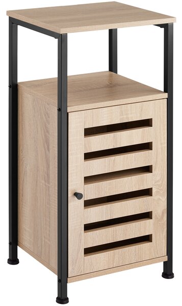 Tectake 404224 bedside cabinet durham - industrial wood light, oak sonoma
