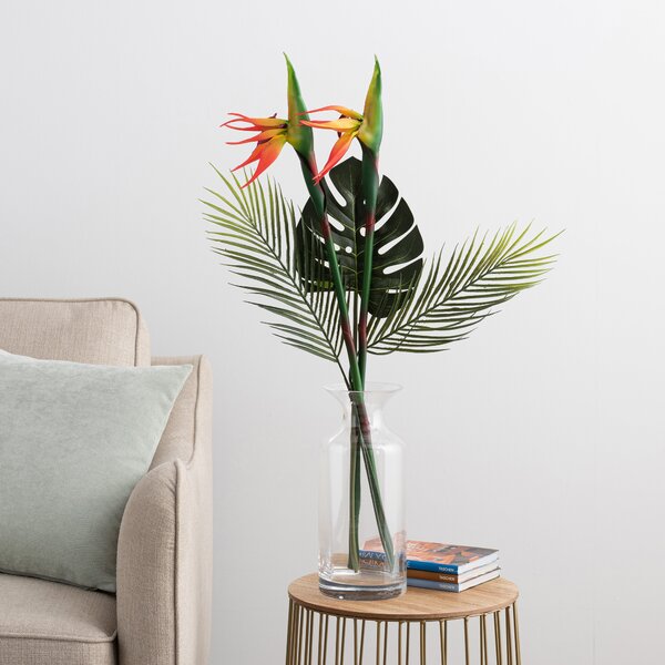 Bird of Paradise and Palm Letterbox Bouquet Green