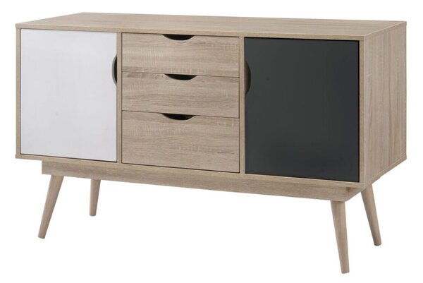 Tallord Two Sideboard With 2 Doors & 3 Drawers Sonoma Oak & Dark Grey