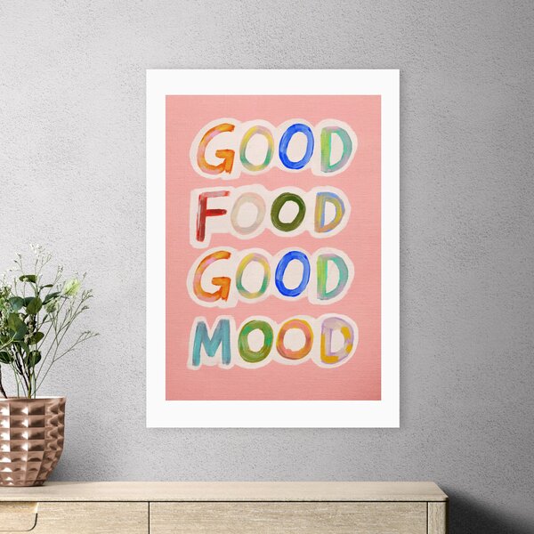 East End Prints Good Food Mood By Kartika Paramita Pink