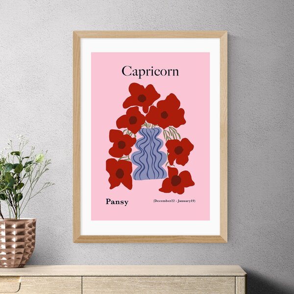 East End Prints Capricorn by Miho Art Studio Pink