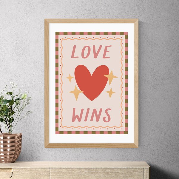 East End Prints Love Wins By Kid of the Village Pink