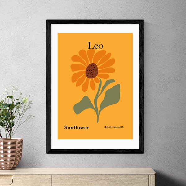 East End Prints Leo by Miho Art Studio Orange