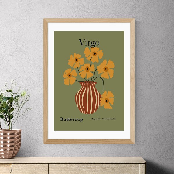 East End Prints Virgo by Miho Art Studio Green