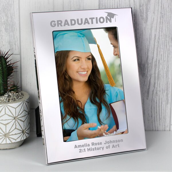 Personalised Graduation Photo Frame Silver