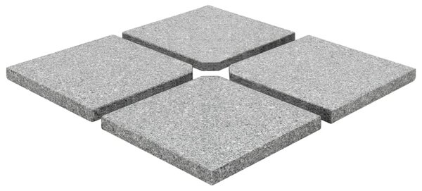 Umbrella Weight Plates 4 pcs Grey Granite Square 100 kg